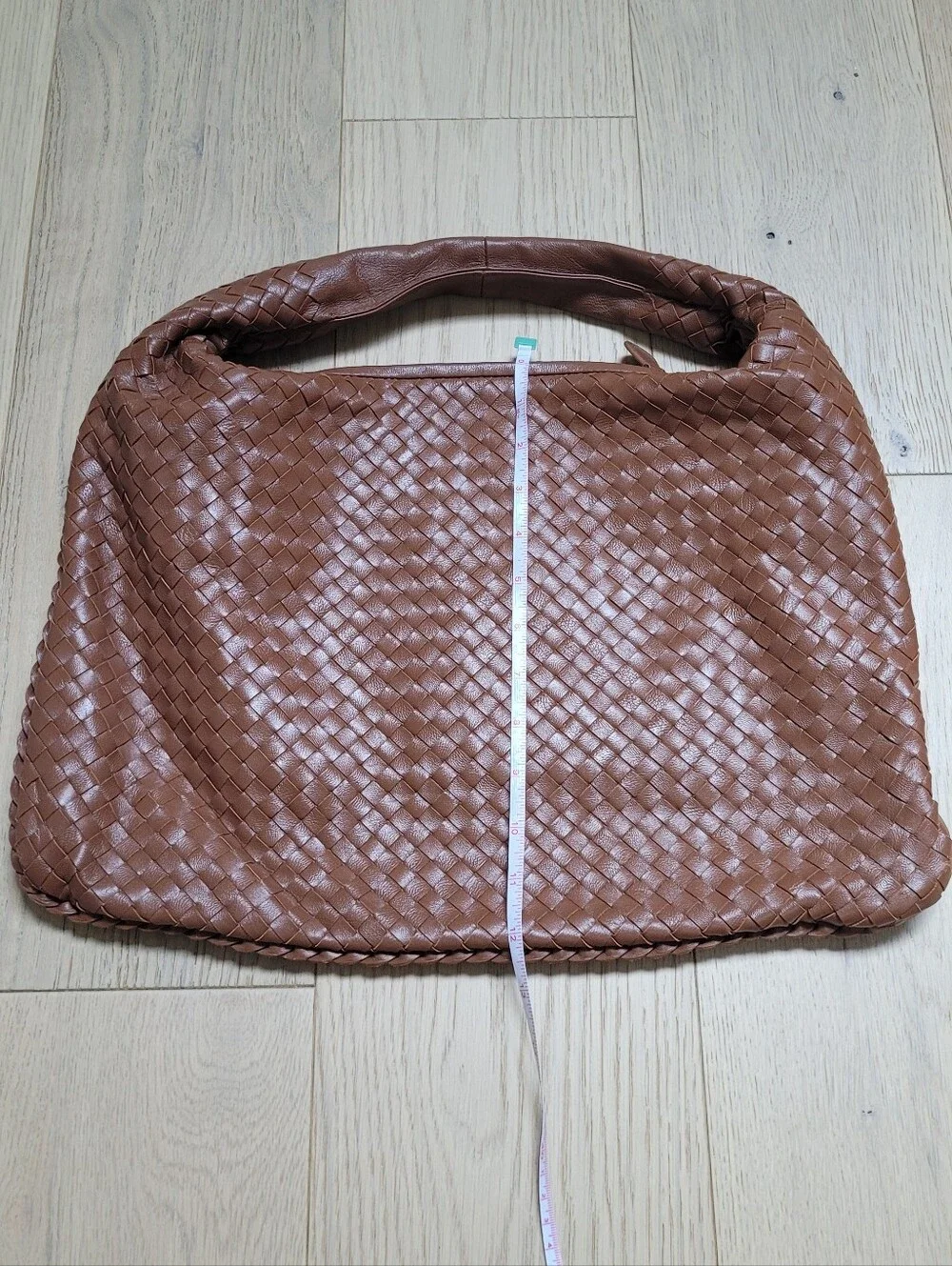 Woven Hobo Shoulder Bag - Brown